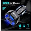 4 Port Car USB Charger 7A 48W Quick Charge Universal 18W Fast Charging in Car Mobile Phone Charger Car Charger AdapterP