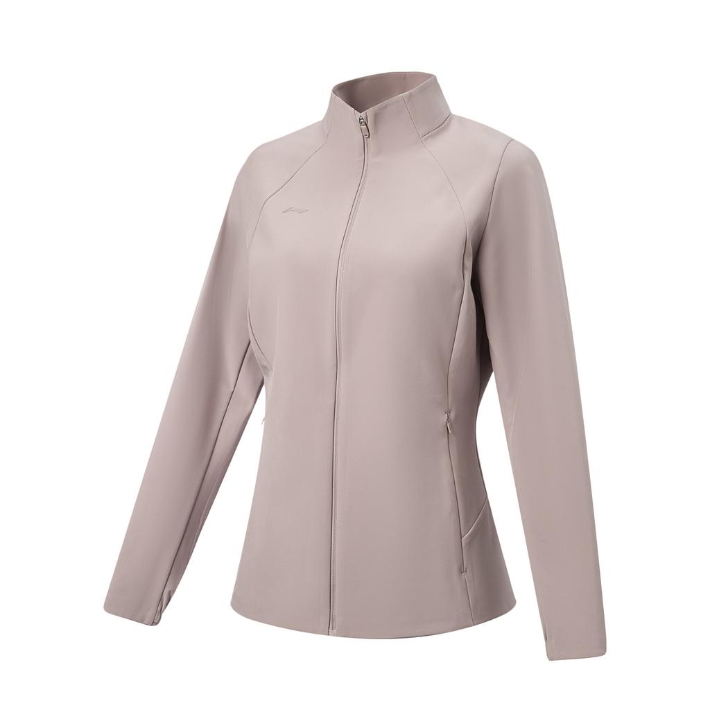 Lining Glory Gold Standard Series Solid Color Stand Collar Soft Zipper Versatile Sports Windbreaker Women outerwear AFDWA18-2