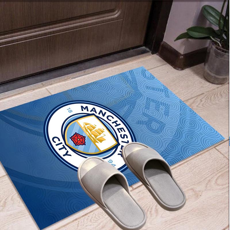 Football team City FC Pattern Rug, Indoor/Outdoor Mat, for Picnic, Gameroom, Bedroom, Office, Living Room, Home Decor Carpet, Birthday Gift