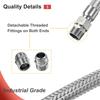 1/4Inch X 20Inch Nonrust Steel Air Compressor Jumpers Hose With Rotating NPT Ends For Stable Airflows