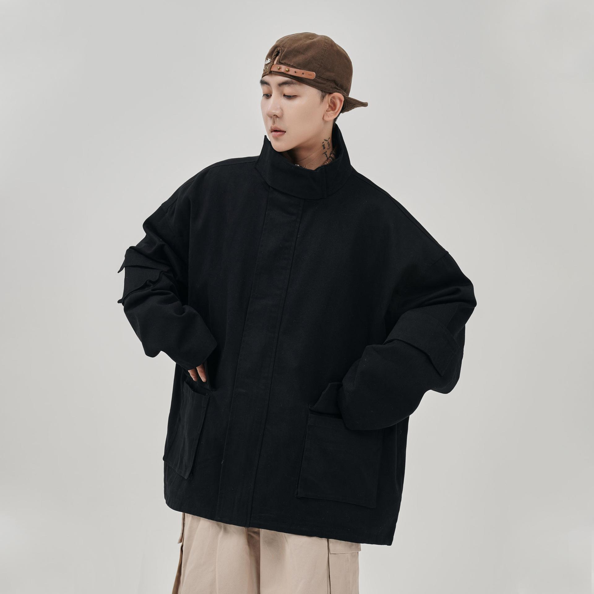 

Куртки для мужчин на весну и осень, новые американские модные брендовые свободные куртки, универсальная рабочая одежда, повседневные топы, элегантная мужская одежда, большие размеры 4XL