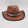 Grassland Windproof And Sunscreen Men'S Women'S Hats Are Directly Supplied With Top Hats, Versatile Ethnic Style, High-End Tibetan Holiday Jazz Hats