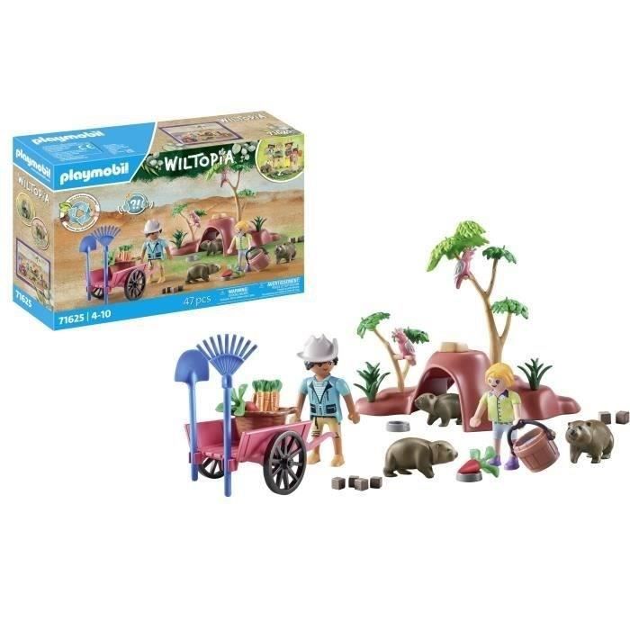 PLAYMOBIL 71625 Terriers de wombats, Wiltopia, 47 pièces, Dès 4 ans