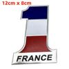 3D Aluminium Alloy Car Sticker France Map National Flag Emblem
