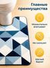 Toilet mat 80x60 cm 15 mm sea theme white, light green