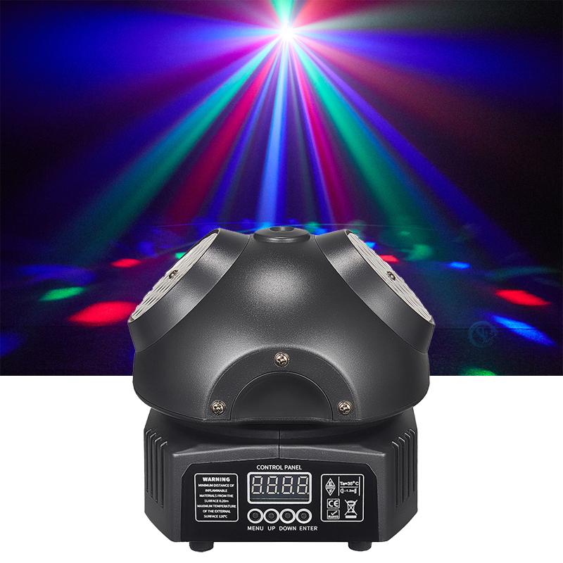 

New Mini Party Lights 36W Colorful LED Disco Ball Beam Laser Moving Head Light Remote Control DMX512 For Dj Bar Nightclu Show EU Plug чёрный