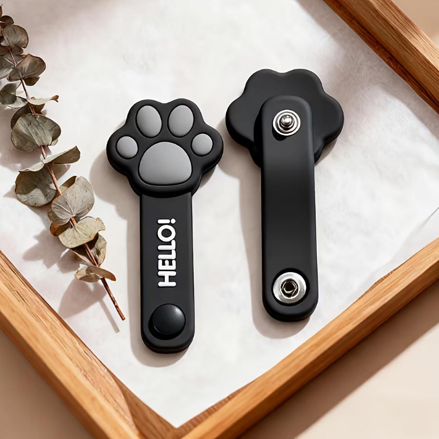 2 Cartoon Cat Paw Cable Winders for Earphone Data Cable Charging Cable Organizer Portable And Practical Earphone Cable Tie