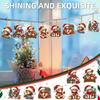 8/15/20Pcs Christmas DIY 2D Flat Acrylic Diamond Art Christmas Ornaments Double Sided Diamond Painting Kit