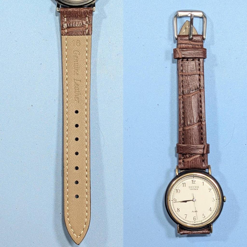 SEIKO ALBA SUCCESS Vintage Battery and Strap Working Men's Watch, Replaced, Condition, O-07