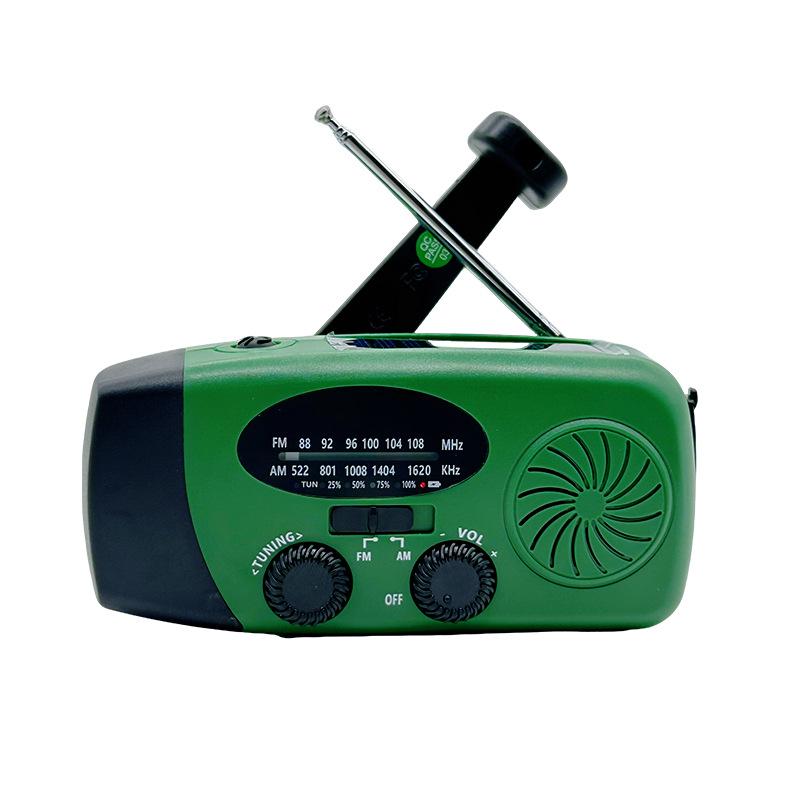 2025 Multifunctional Solar Hand-Crank Emergency Radio with LED and Power Bank