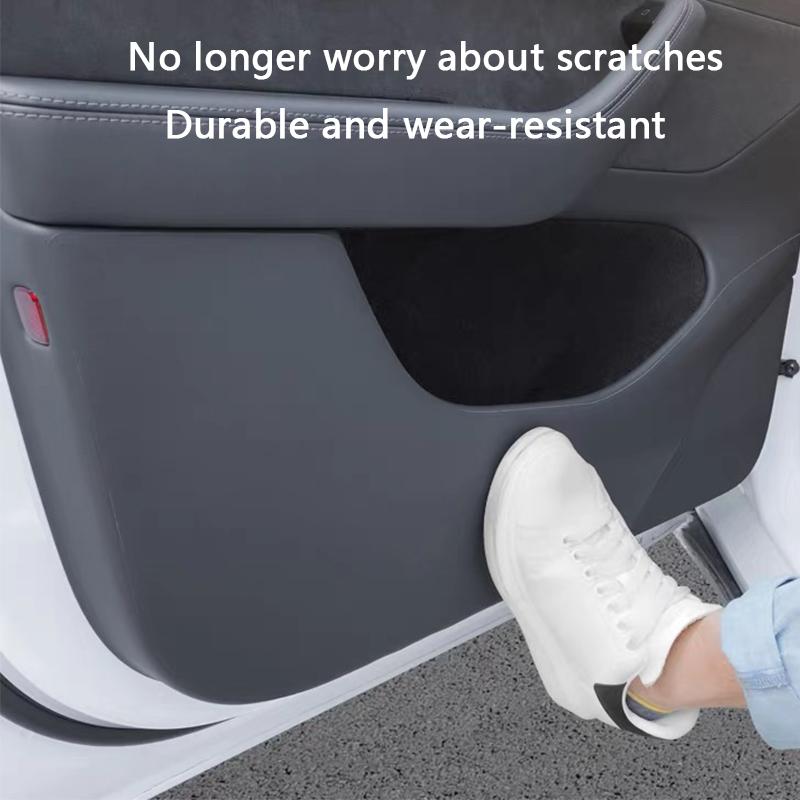 Per Tesla Model YL 6 Posti Auto Porta Anti-Calcio Pellicola Adesiva in Pelle Kit di Finitura Copertura Protettiva Porta Laterale Accessori Interni Auto