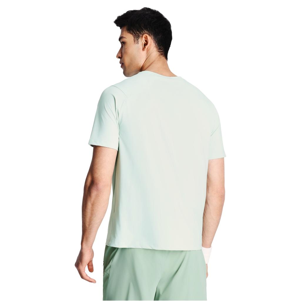 Under Armour Outdoor Knitted Training Breathable Solid Color Simple Versatile Fitness Short Sleeve T-Shirt Men tops Hydrogen-Green 6014376-377