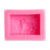 Elefantenfamilie Seifenform Handgefertigte Silikonform Riegel Kunsthandwerk Formen für DIY Seifenherstellung Lotionriegel Babyparty Duft X3UC