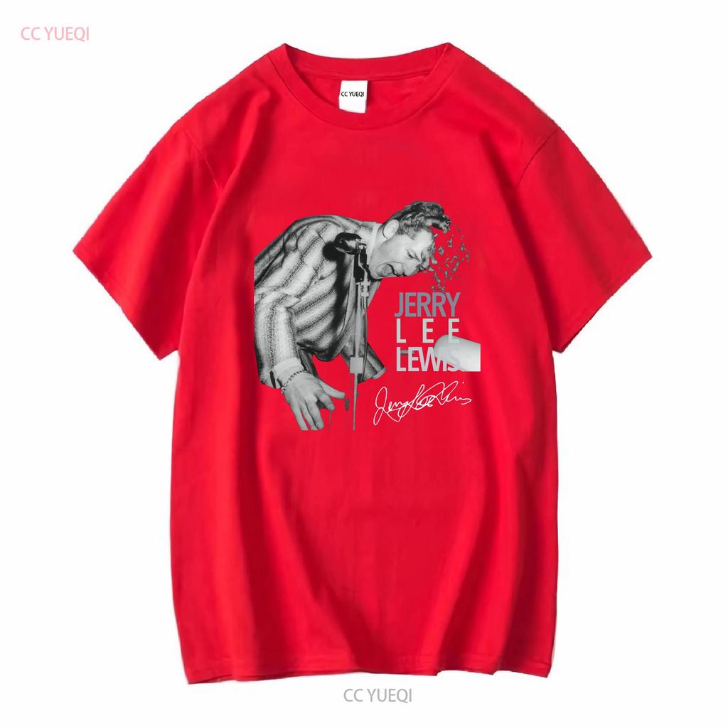 NEUES Jerry Lee Lewis Signature T-Shirt für Fans Schwarz Alle Größen QQ1288 Vintage Gewaschen Stilvoll Weich Leicht Vielseitig homme