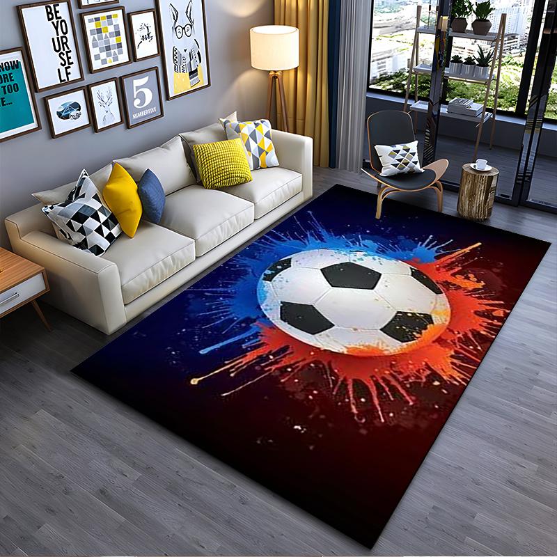 

Soccer Ball with Colorful Splash Background Suitable for use as an anti-slip game mat for living room and bedroom sofas 40x60cm( 15x23in )
