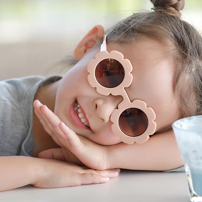 Cute Colorful Flower Shape Sun Glasses Boy Girl Exquisite Sweet Decoration Sunglasses Birthday Party Children Eyeglasses