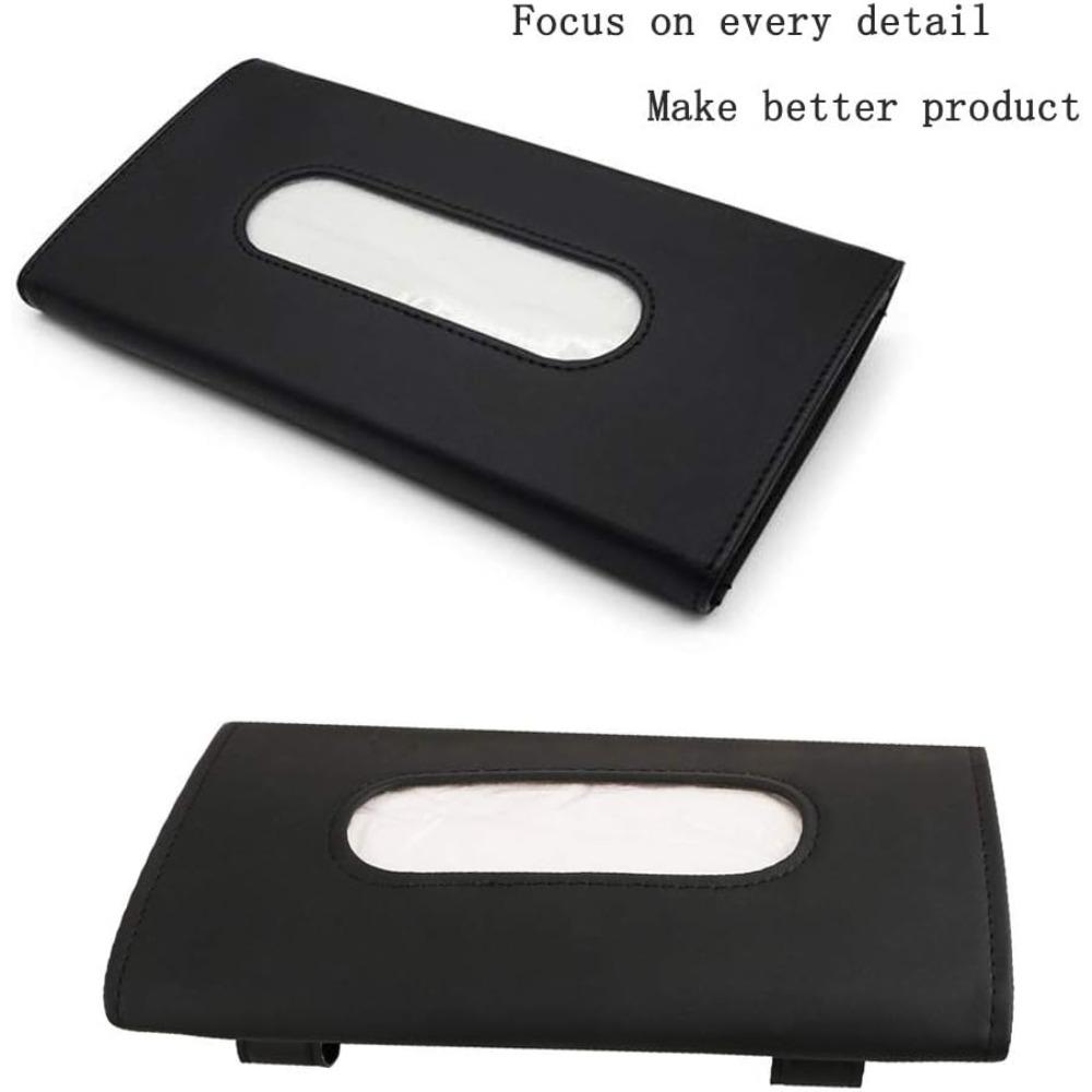Leather Premium Napkin and Tissue Holder For Backseat And Car Visor