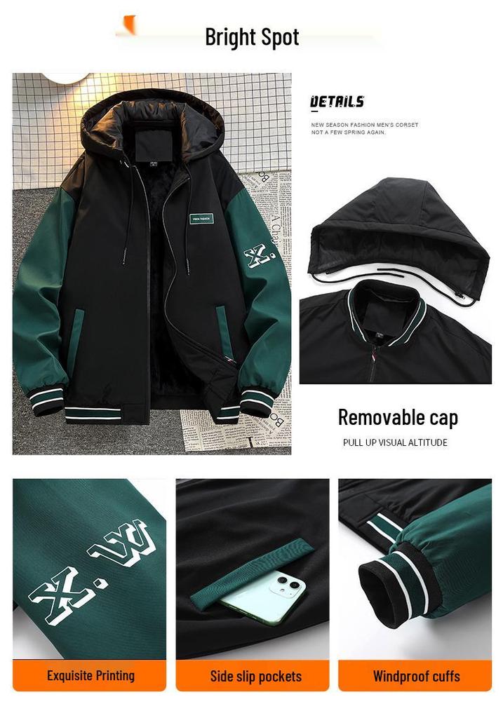 Men's Plus Size Trendy Loose Baseball Jacket - Spring/Autumn Hong Kong Style, Scruffy Cool Casual Outerwear for Couples