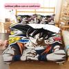 Dragon Ball Cartoon Son Goku Pattern Bedding Home Decoration Birthday Gift (1 * duvet cover + 2 * pillowcase, without core)