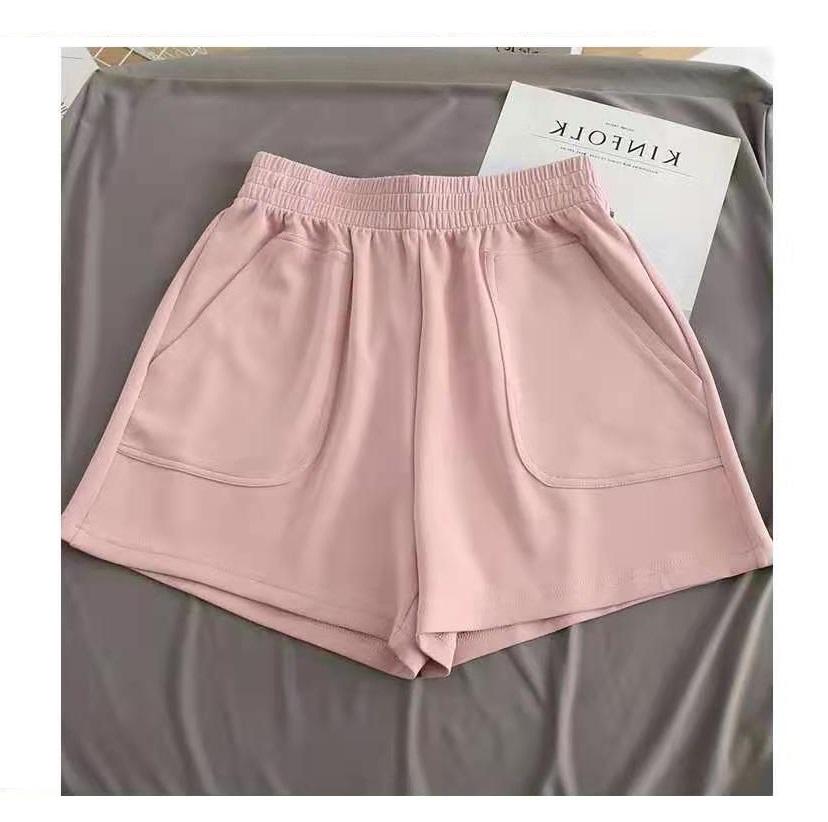 Summer Sports Shorts for Women, High Waisted Loose Fit Slimming Wide Leg Pants, Solid Color Casual Pants