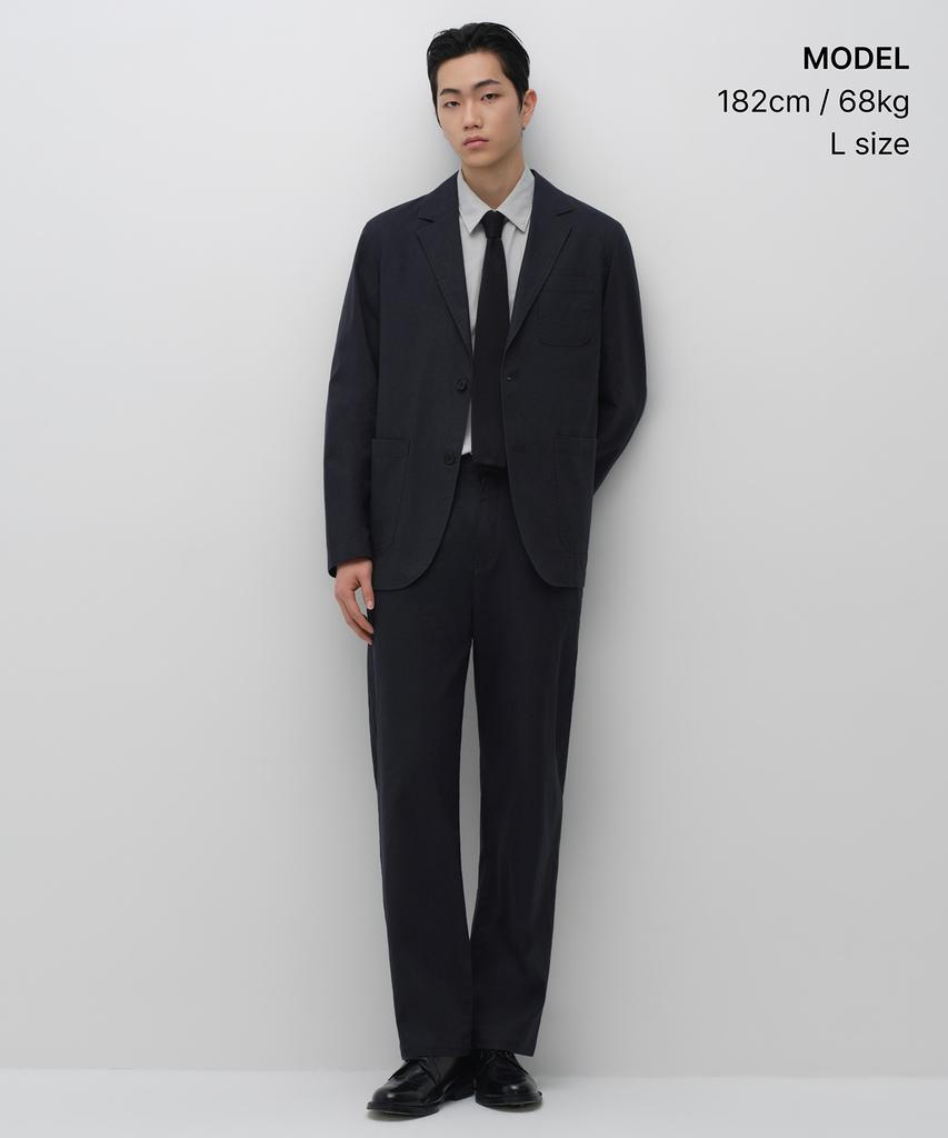 Musinsa Standard [City Workers] Linen Blend Blazer [Navy]