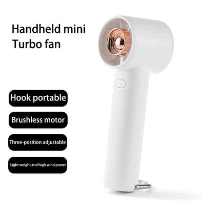 Tragbarer Ventilator Mini Handventilator Einzigartiges Design Tragbarer Persönlicher Handventilator USB Wiederaufladbar mit Starkem Turbo-Wind Haken-Design