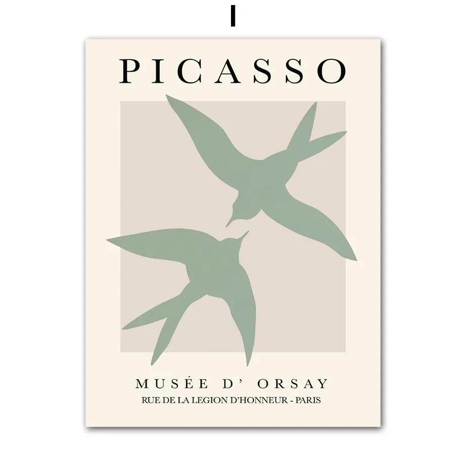 

Abstract Matisse Canvas Painting, Modern Fashion Gallery, Dancing Coral, Picasso, Wall Art Picture, Living Room, Interior Decor 21x30cm No Framed