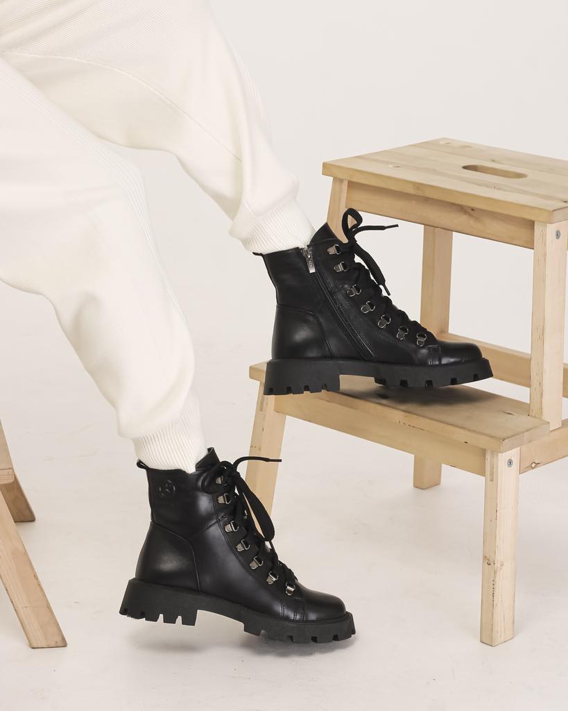 Botas femininas de inverno Kento 2093 36 couro preto