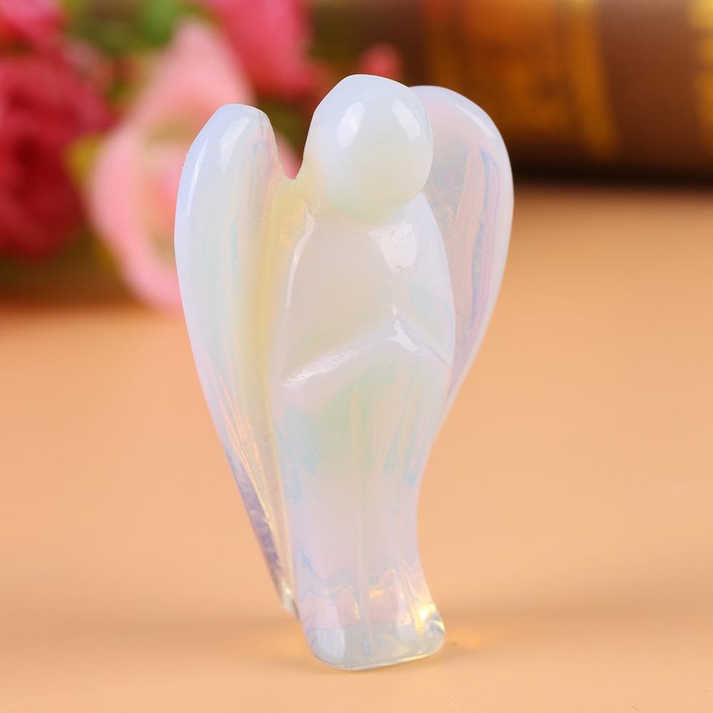 Polished Opalite Crystal Angel Crystal Crystal Guardian Angel Office Desk Decor
