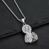 Anhänger aus 316L Edelstahl, Heiliger Judas, mit Strass-Straßen, Hip-Hop, Partys, Herren-Damen-Weihnachtsgeschenke, Schmuck