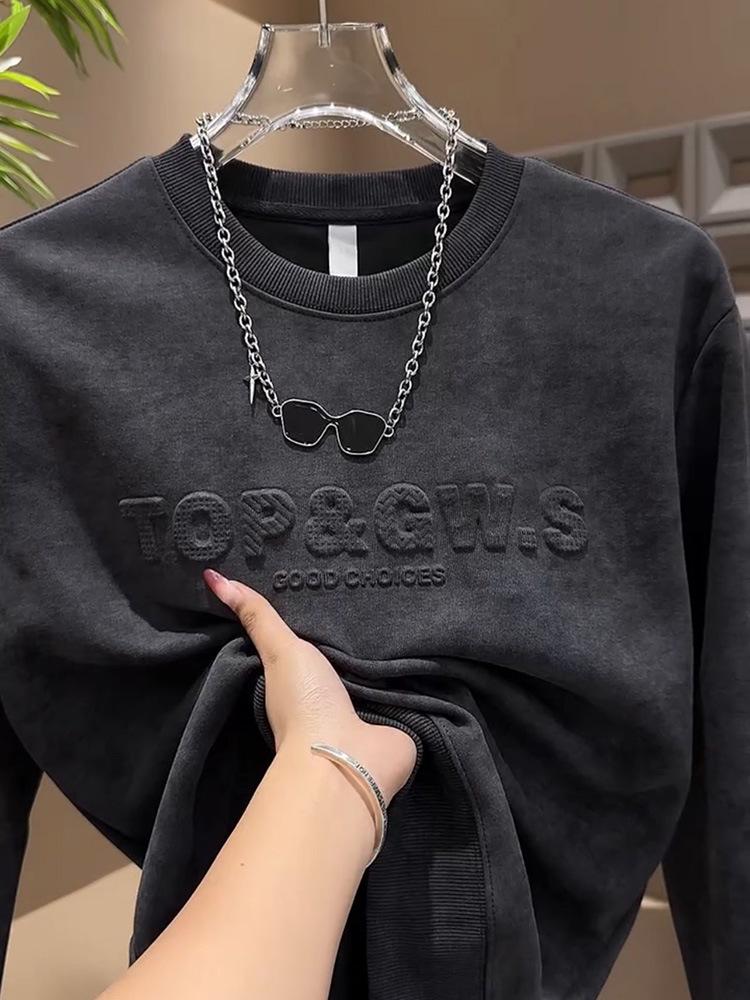 2025 Herbst/Winter Herren Farbverlauf Buchstaben Pullover Hoodie - Vielseitig Langarm Freizeit Mode.