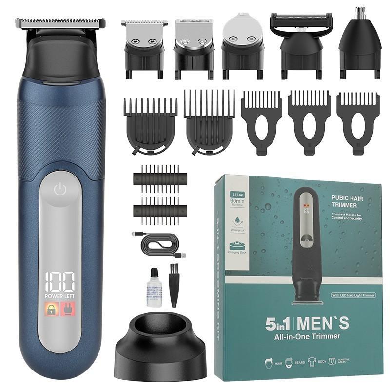 Waterproof electric shaver, household men's hair clipper, multi-functional electric nose hair trimmer set wholesale