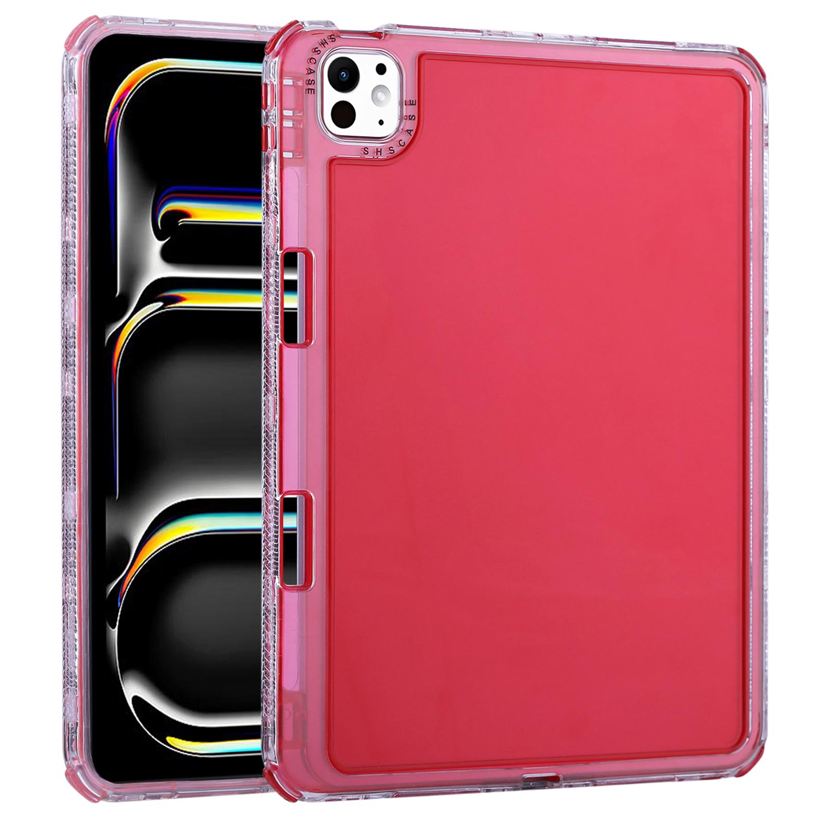 

For iPad Pro 11 (2024) Clear Case 3 in 1 PC+TPU Shockproof Tablet Cover Blue
