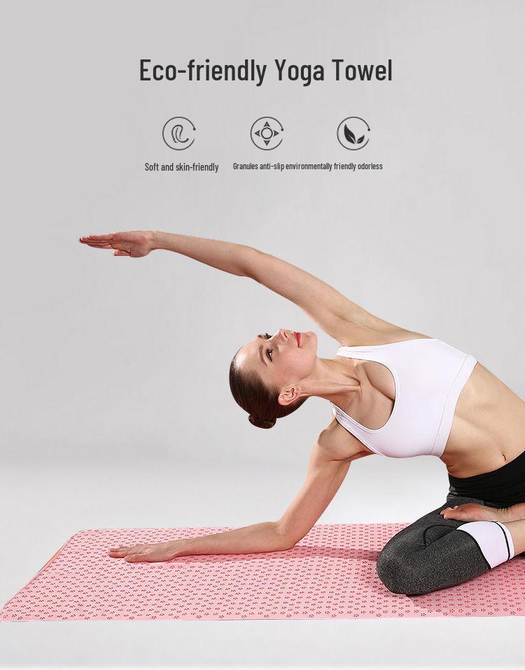 Extra Long & Wide Non-Slip Yoga Towel: Absorbent, Washable Blanket with Mesh Bag