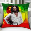 B-Bob M-Marley Singer Cushion Cover Birthday Anniversary Gifts Double Sided Printed Zipper Cushion Cover Soft Skin Bedding