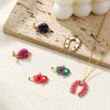1pc Cute Enamel Hedgehog Snai 304 Stainless Steel Charms 18k Gold Plated Animal Pendants For Necklace Fashion Jewelry Making