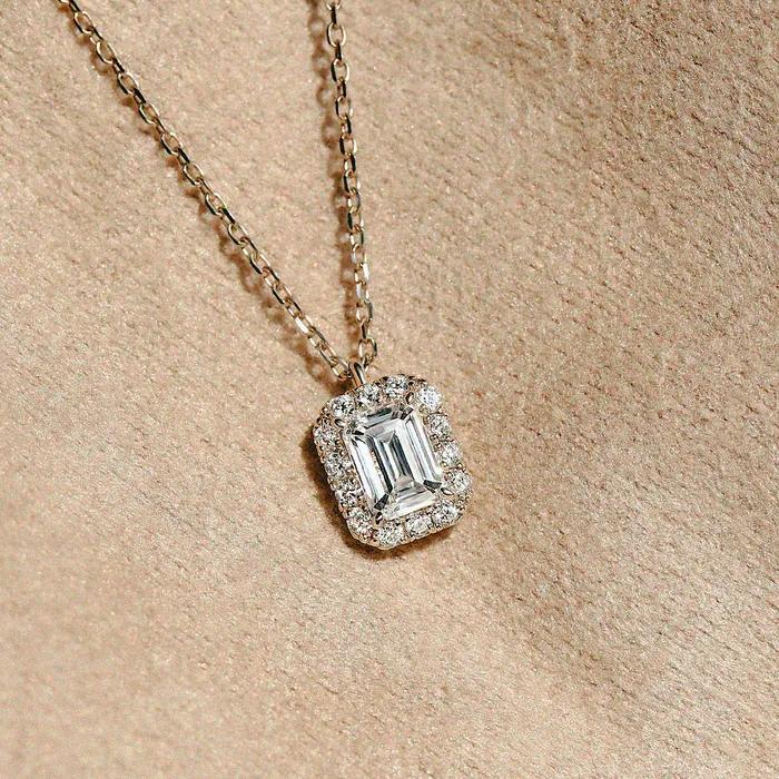 [14K/Moissanite] Lake Carat Necklace (0.5ct)