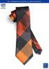 [Enlision] Orange Tie and Check Pocket Square Set - Men's Stylish Check Pattern Business, Sales, Wedding EC-02