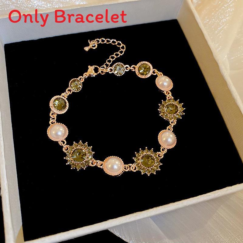 Sonnenthematischer Schmuck Handkette mit Imitationsperlen und funkelnden Strasssteinen für Damen