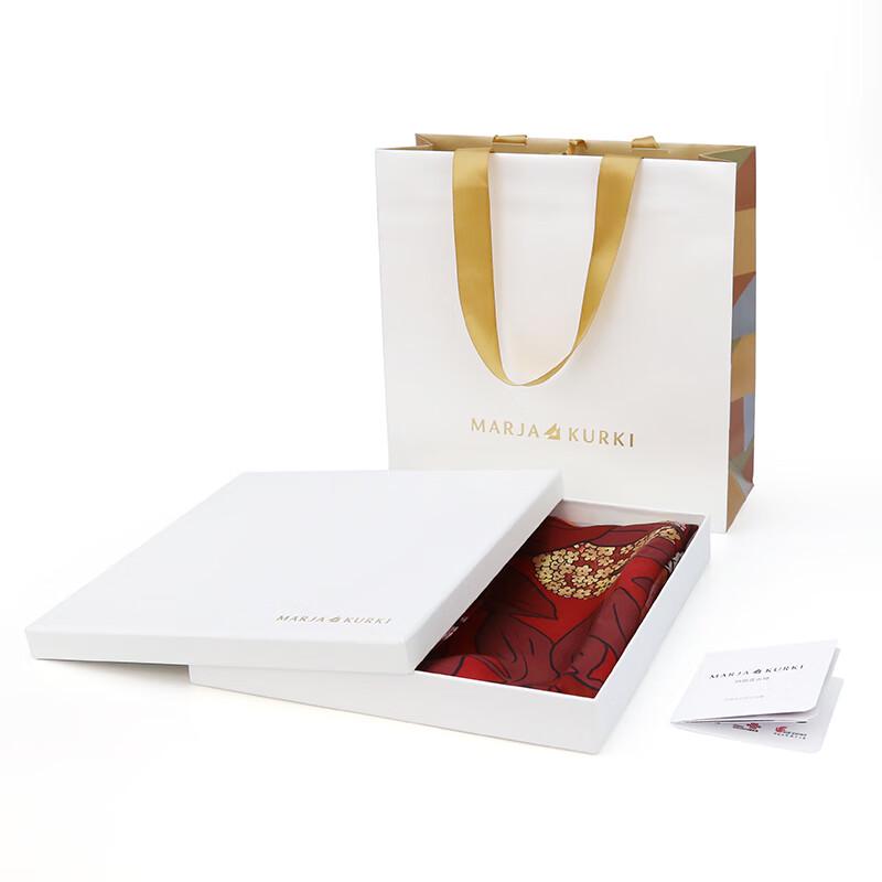 MARJA KURKI Oversized Long Mulberry Silk Scarf Shawl Gift Box