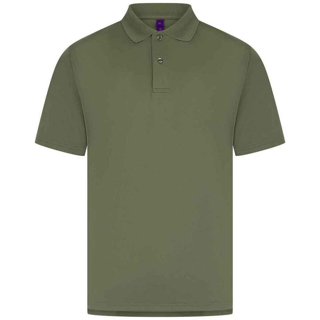 Henbury Mens CoolPlus Moisture Wicking Polo Shirt