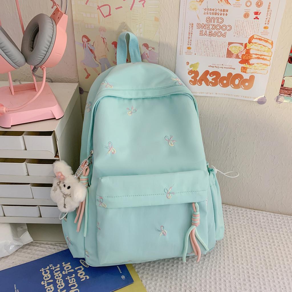 Schoolbag New High-value Small Fresh Cute Soft Girl Bow Travel Backpack Japanese Ins Sweet Student Backpack