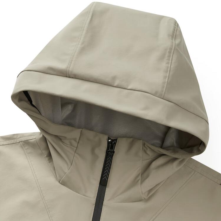 Skechers Outdoor Series Sports Hooded Comfortable Fashionable Versatile Long Sleeve Jacket Men jackets Cashew L124M049-01NC