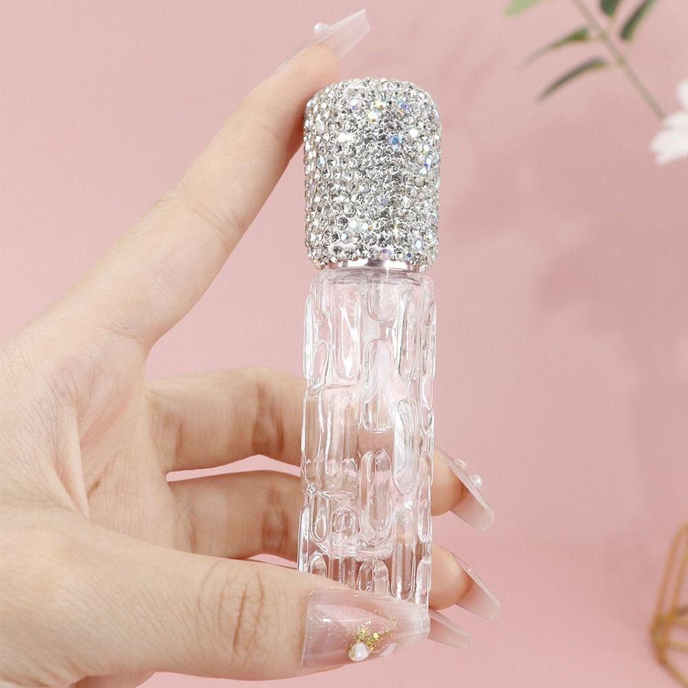Creative Rhinestone Bottle Empty Refillable Rhinestone Oil Diffuser Bottle Decorative 10Ml Essential Oil Bottle Home Decoration