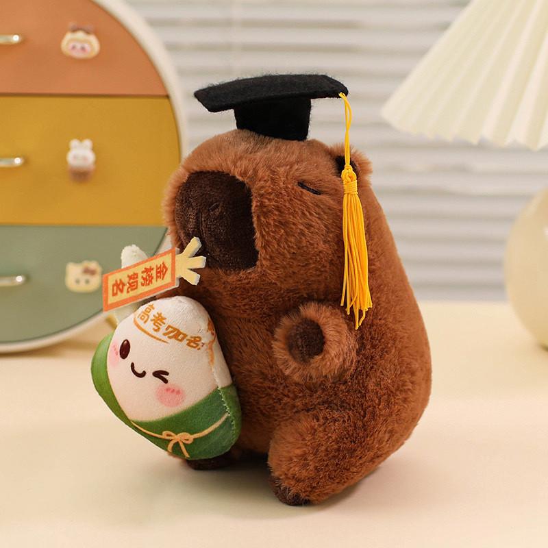 Plush Toy Capybara Soft Short Plush Stuffed With Pp Cotton Fill Gift Graduation