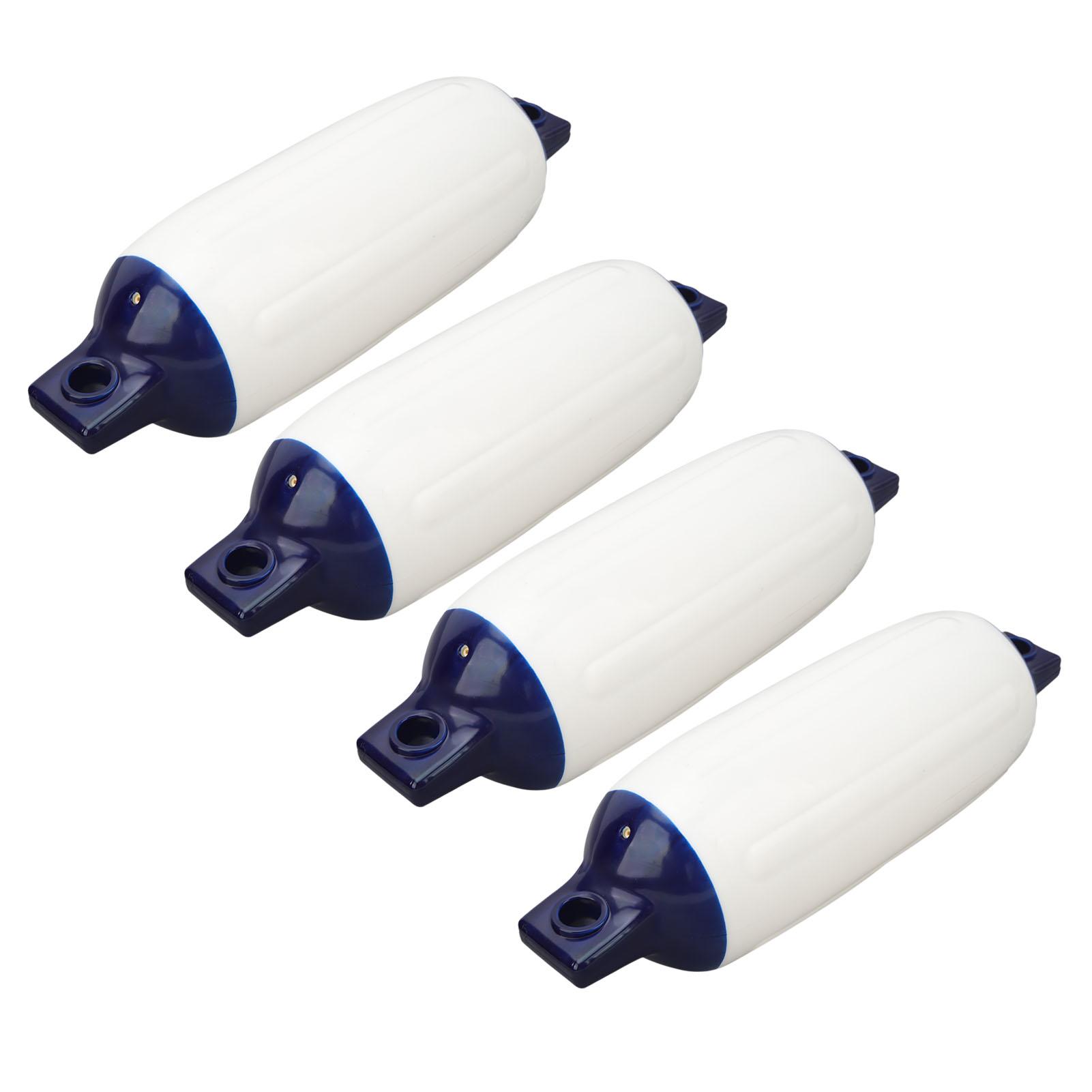 

4 шт. Надувной лодочный бампер с 2-метровым черным тросом Ребристые буи Швартовка для яхты Понтон Рыболовные лодки Морская защита