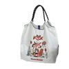 Trendy Large-Capacity Japanese-Style Nylon Embroidery Shoulder Bag for Women