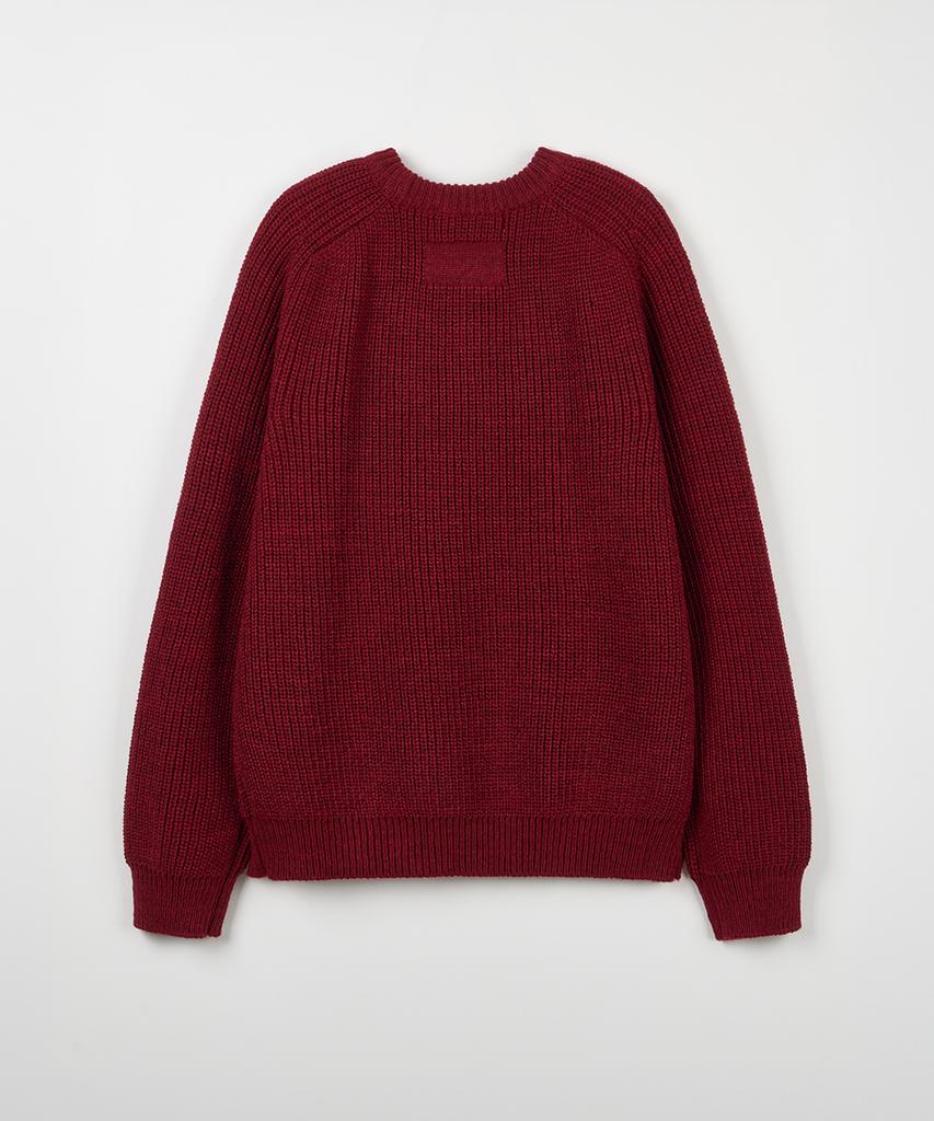 NODU Saddle Hazzi Essential Raglan Knit [Red]