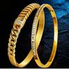Damen Armband aus Titanstahl mit eingelegten Diamanten - Leichter Luxus, Schlichter Stil