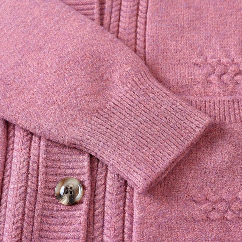 Übergröße 4XL-7XL Herbst Langarm Strickjacke für Damen Pullover Elegante Strickwaren Oberteile Lässige Damenbekleidung für mittleres Alter